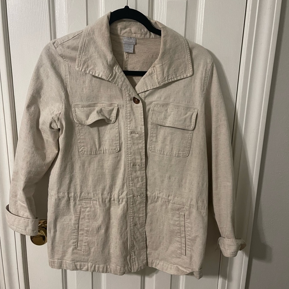 Chico’s linen shacket/jacket